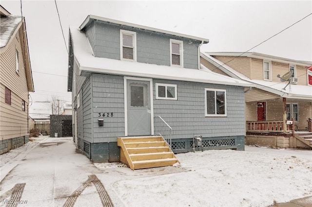 view of front of property featuring entry steps