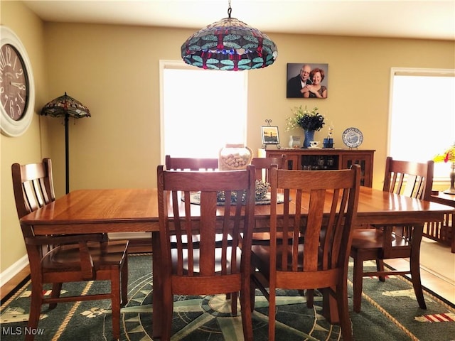 dining room with baseboards