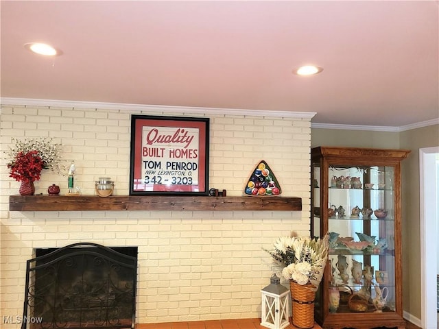 welcome area featuring a fireplace