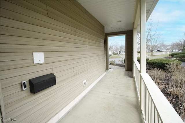 view of patio with a porch