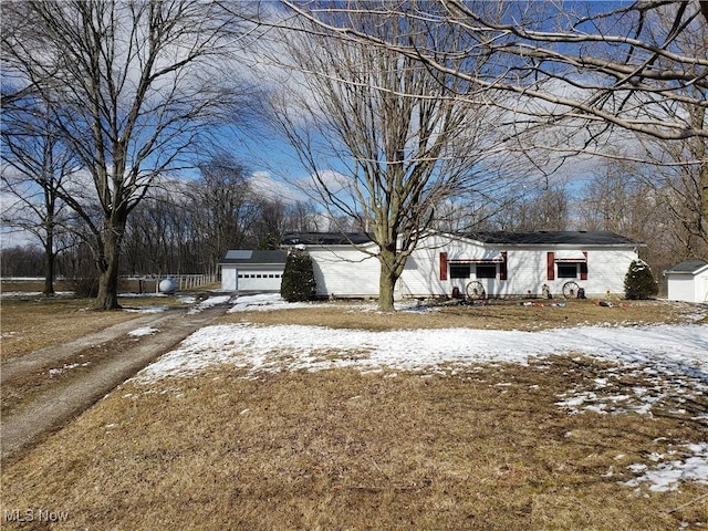 exterior space with an attached garage