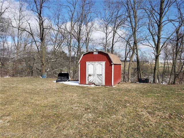 view of shed