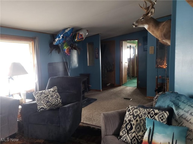 view of carpeted living room