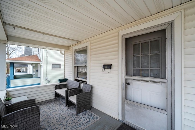 exterior space featuring a porch