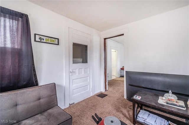 view of carpeted living room