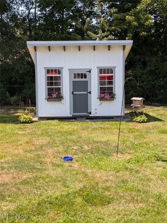 view of shed