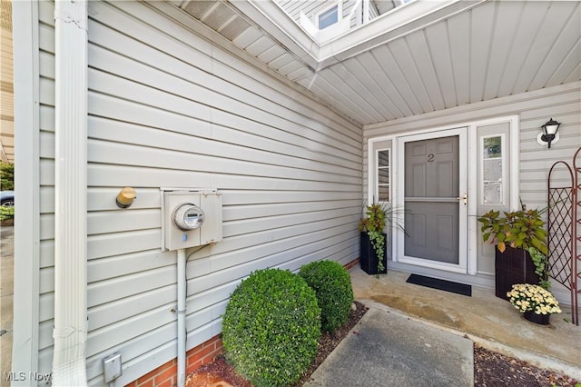 view of doorway to property