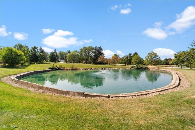 view of water feature