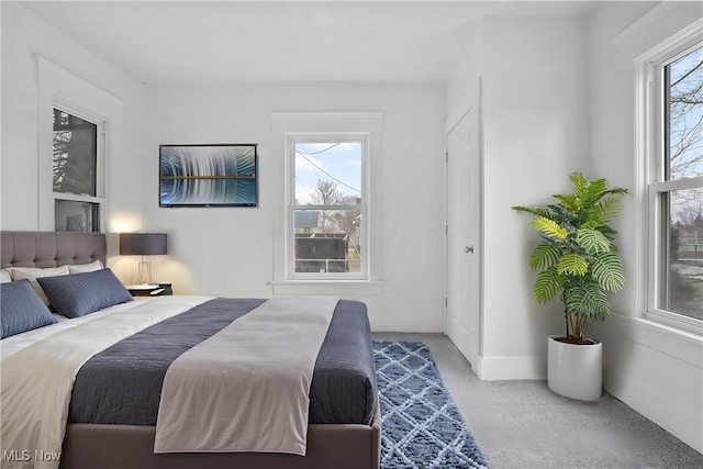 view of carpeted bedroom