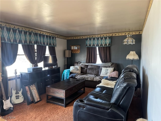 view of carpeted living room