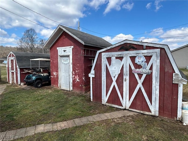 view of shed