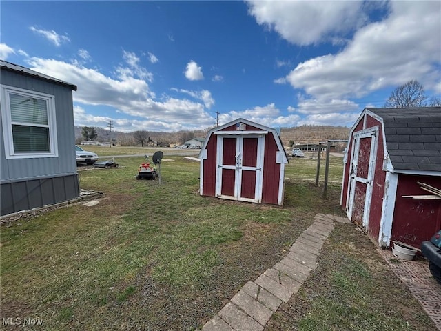 view of shed