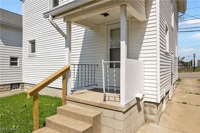 view of doorway to property