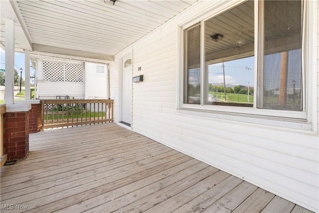 view of wooden deck