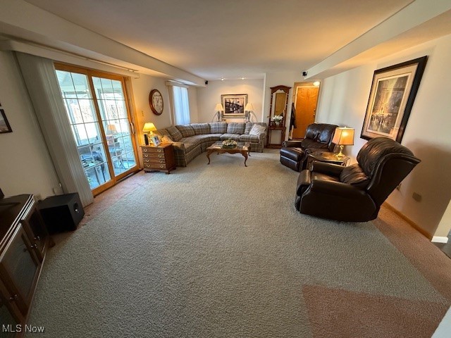 view of carpeted living room