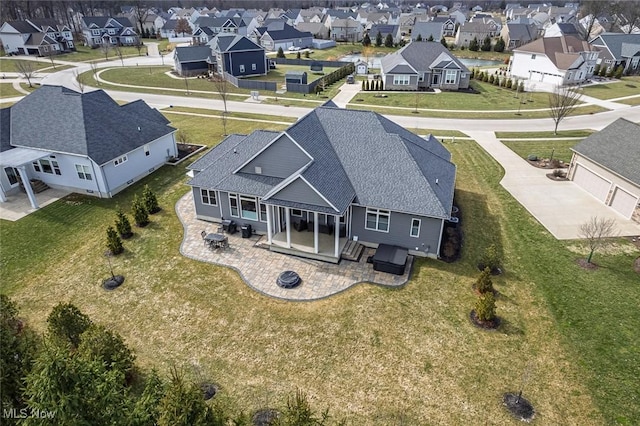 aerial view featuring a residential view