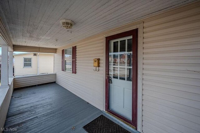 exterior space featuring covered porch