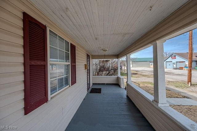 exterior space featuring covered porch