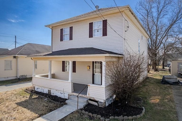 view of front of home featuring a porch