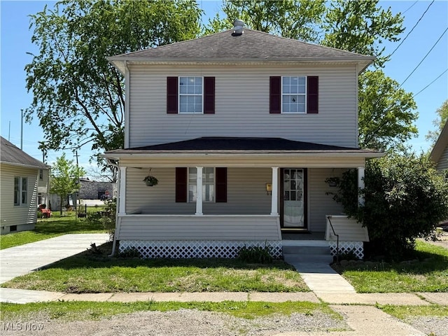 404 29th St, Vienna, WV 26105 - traditional style home with covered porch and a front lawn