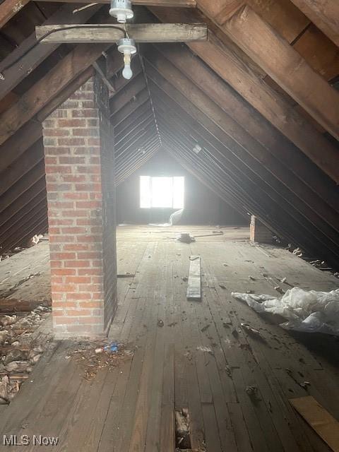 view of attic