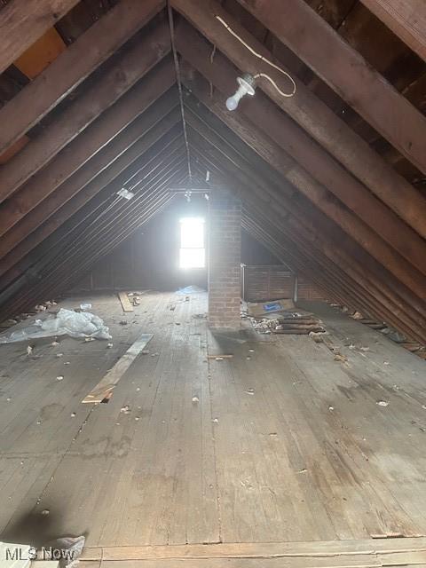 view of attic