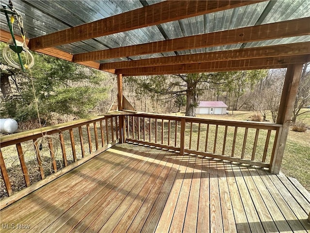 view of wooden deck