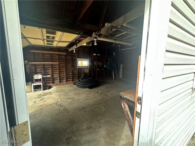 view of basement