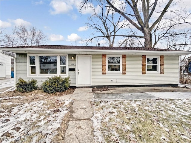 view of ranch-style home