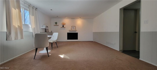 carpeted office featuring visible vents