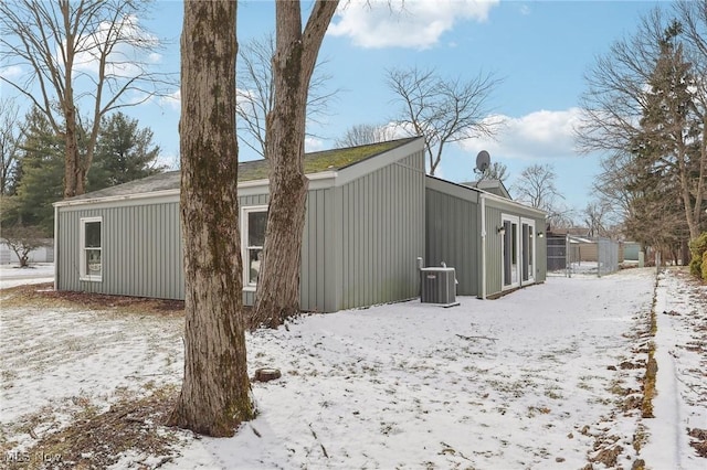 view of snow covered structure