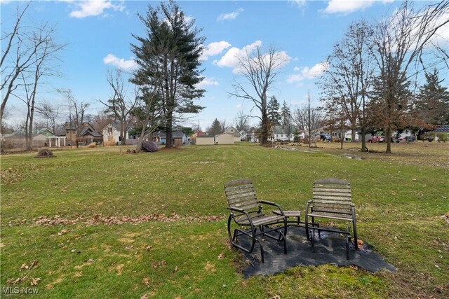 view of community with a lawn