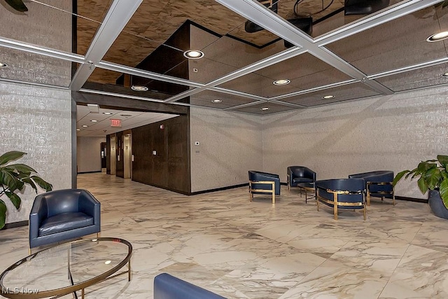27500 Cedar Rd Unit 804, Beachwood, OH 44122 - community lobby featuring coffered ceiling and recessed lighting