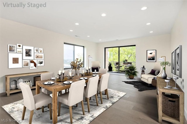 27500 Cedar Rd Unit 804, Beachwood, OH 44122 - dining space featuring wood finished floors and recessed lighting