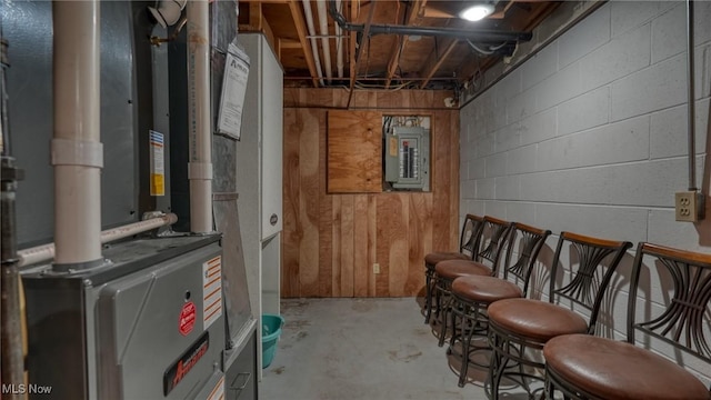440 Homestead Dr, New Concord, OH 43762 - interior space with electric panel and heating unit