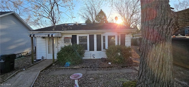 view of front of home with fence