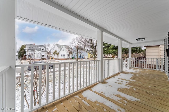 deck featuring a residential view