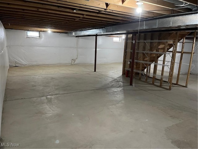 view of basement