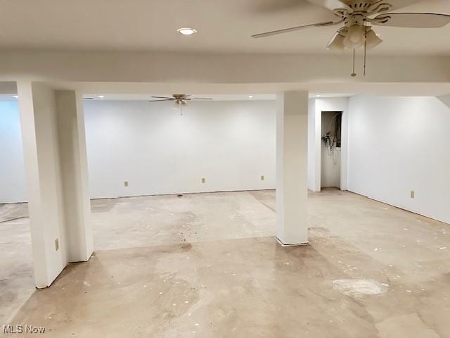 2364 W Royalton Rd, Broadview Heights, OH 44147 - below grade area with ceiling fan
