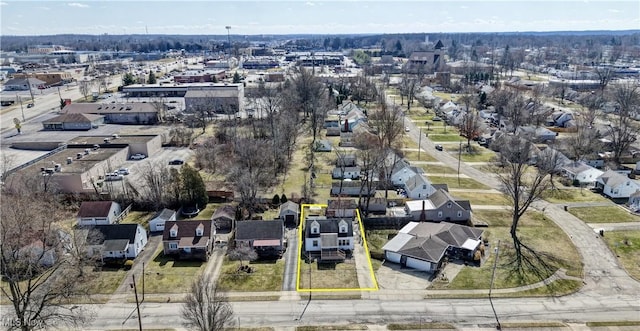 aerial view featuring a residential view