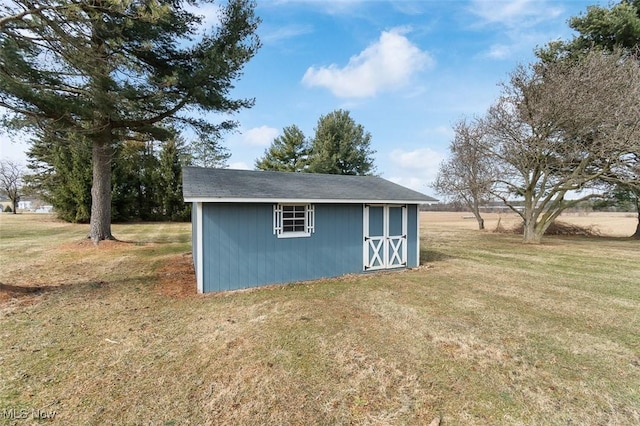 view of shed