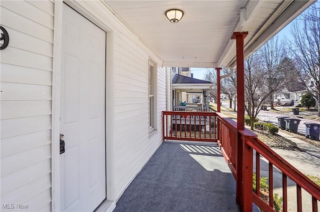 balcony with covered porch