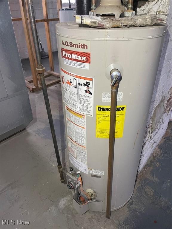 utilities featuring gas water heater