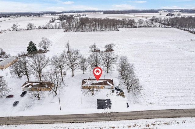 view of snowy aerial view