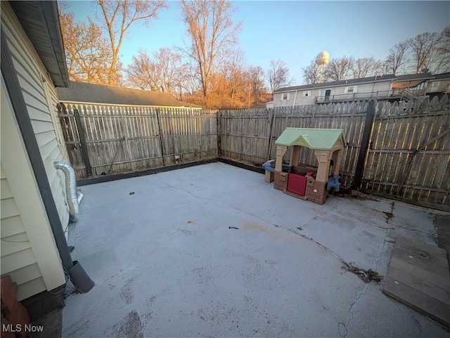 view of patio featuring a fenced backyard