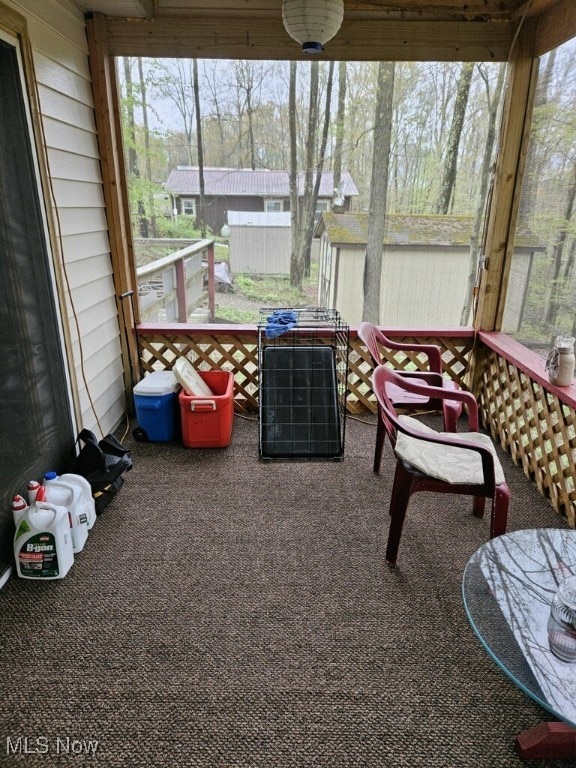 view of sunroom