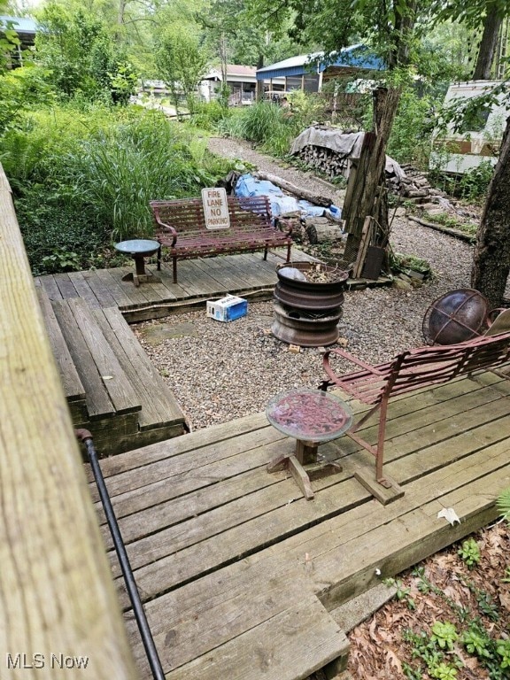 view of wooden terrace