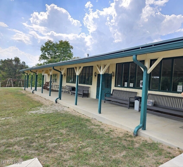 view of horse barn