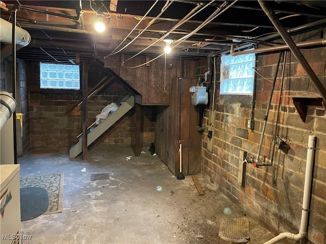 view of basement