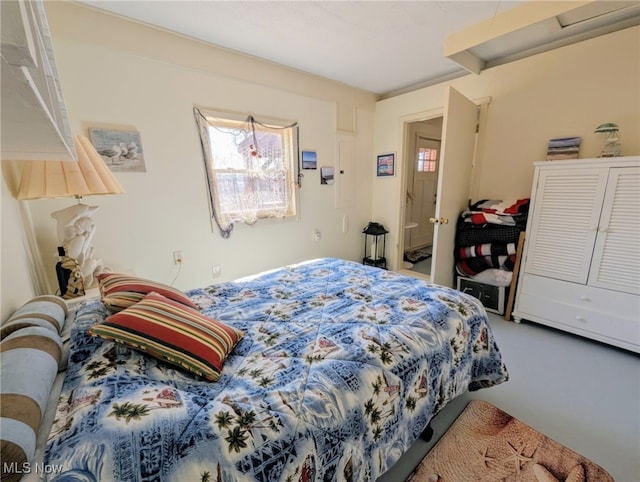 view of carpeted bedroom